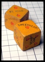 Dice : Dice - 6D - Sweetheart Dice Wood with Heart Pips - Ebay Dec 2014